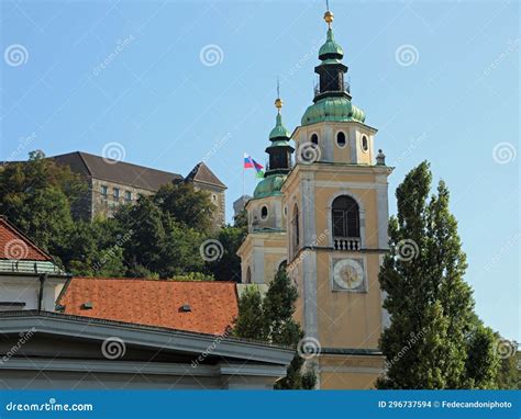Ljubljana, L, Slovenia - August 15, 2023: Church of Saint Nicholas and Flags Editorial Stock ... - religion in slovenia