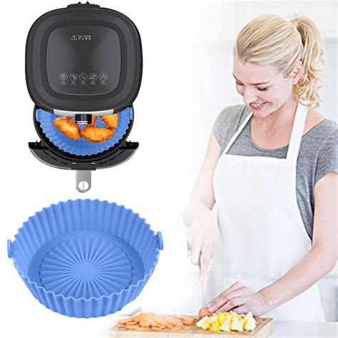 Buy HASTHIP® 6.5-Inch Air Fryer Liners, Air Fryer Silicone Baking Tray ...