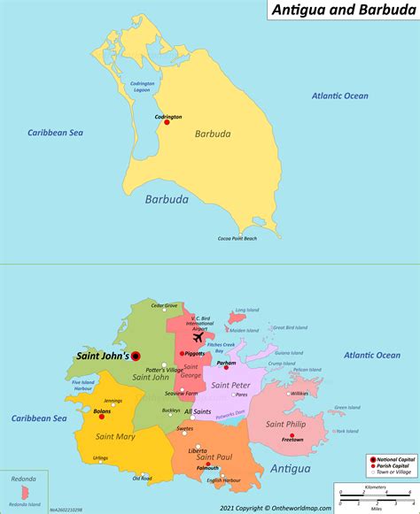 Antigua Island Map
