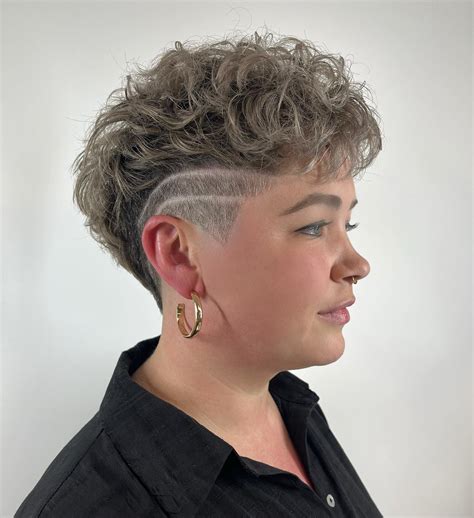 Undercut Hairstyle Girl Curly