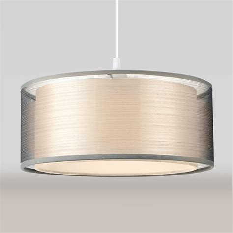 FRIDEKO HOME 2 Tier Light Shade Ceiling - Modern Grey Lampshade for ...