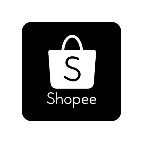 Shopee black and white logo editorial vector 26783165 Vector Art at ...