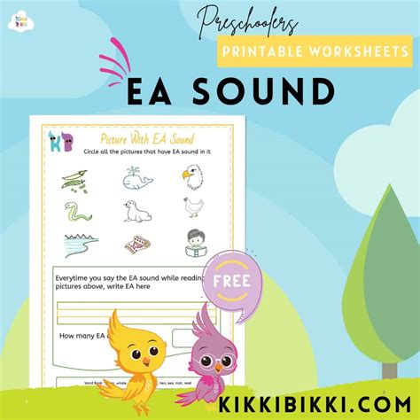ee Words - Kindergarten Worksheet - Free Phonics Printable