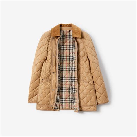Quilted Nylon Barn Jacket in Archive beige - Women | Burberry® Official