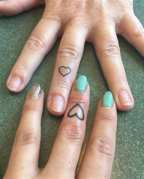 finger tattoos for mother and daughter