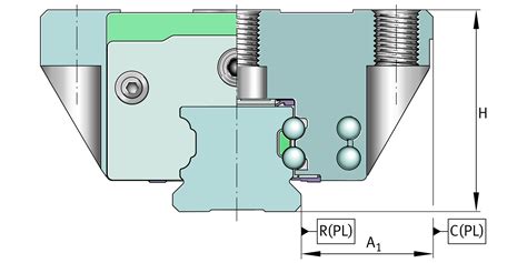 Four-row linear recirculating ball bearing and guideway assemblies ...