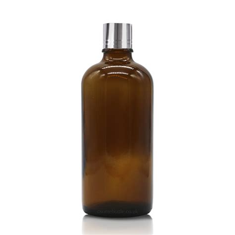 100ml Amber Glass Dropper Bottle + Silver Aluminium Cap - Some Bottle