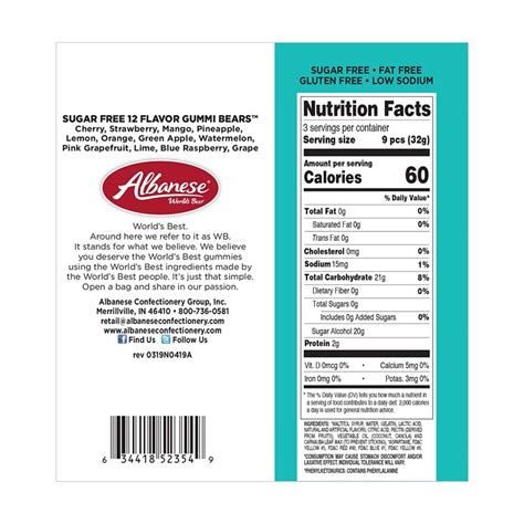 Albanese – Sugar Free Gummi Bears | Sugarless Delite