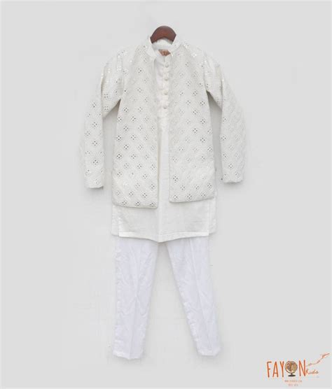 Buy Pearl Harmony: Embroidered Jacket Set for Boys – FayonKids