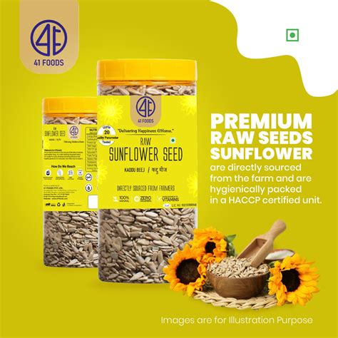 Sunflower Seeds I 41Foods Sunflower Seeds I Sunflower Seeds for Eating ...