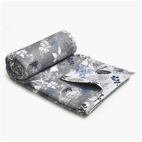 The Finest Pick Rose Pattern Grey Dohar and Bedsheet Combo – JaipurFabric®