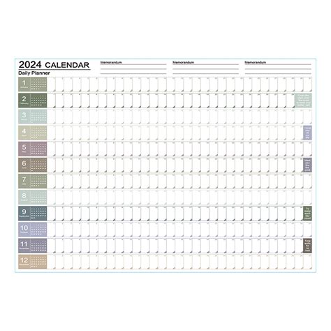 Buy 2024 Annual Yearly Planner, 74x53cm Big Wall Planner, Monthly Wall ...