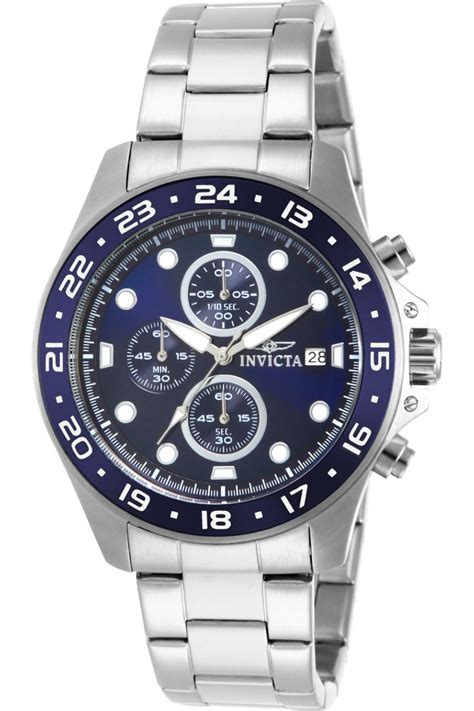 Invicta Mens 15205 Pro Diver Chronograph Blue Dial Stainless Steel ...