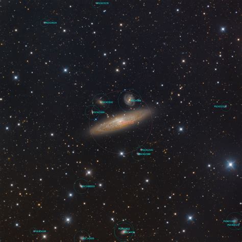 NGC 1515 annotated – Through Light and Time