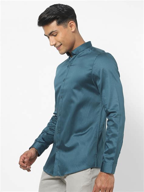 Men's Aegen Blue Solid Shirt – The Collection