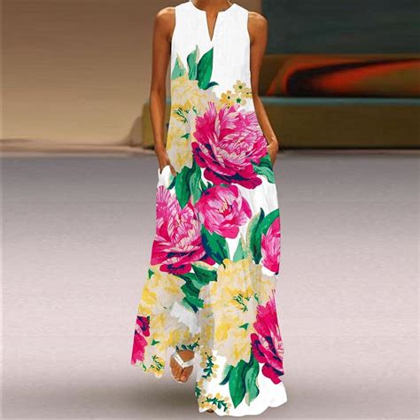2025 New Women Dress Summer Fashion Printed 3D Flowers Sleeveless ...