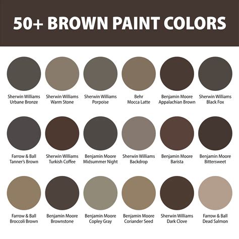 50+ Best Shades of Brown Paint Colors (Color Codes, LRV, Light & Dark ...