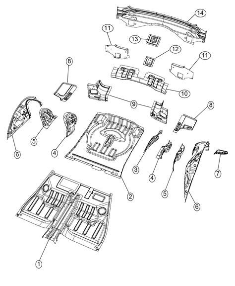 Jeep Grand Cherokee Pan. Floor. Rear, st, body, center, pans ...