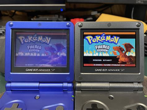 Stock GBA SP 001 vs 101 screens. Night and day difference in quality ...