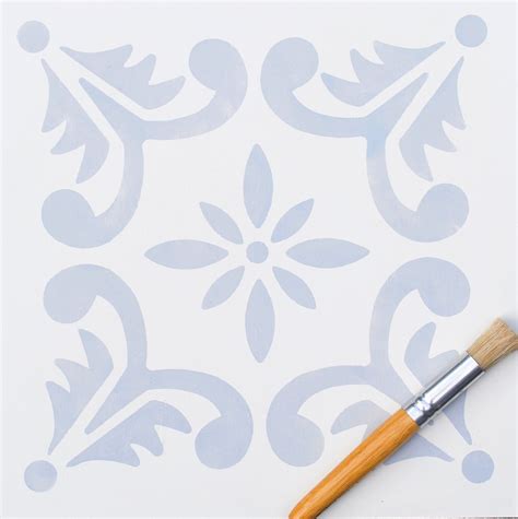 Fes Floor Stencil for floors, walls, furniture and fabric. Moroccan ...