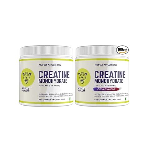 Buy Muscle Asylum Creatine Powder Unflavored (83 ser) & Creatine cola ...