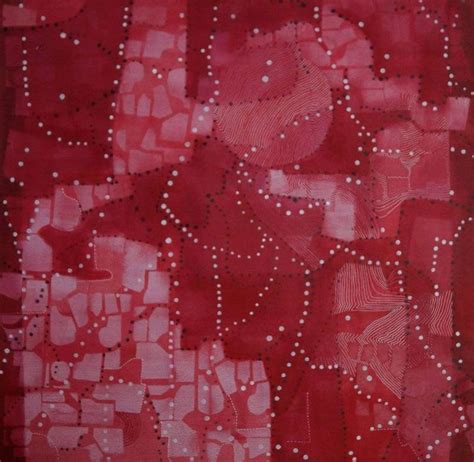 "Untitled 1": Red Acrylic Painting (36x36) by Govind Biswas | ArtZolo.com