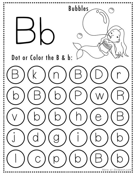 The Letter B Worksheets