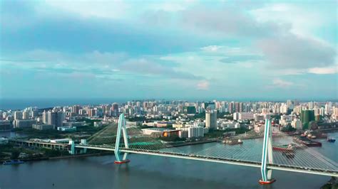航拍海口世纪大桥—高清视频下载、购买_视觉中国视频素材中心
