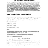 Image result for Complex Numbers Short Notes