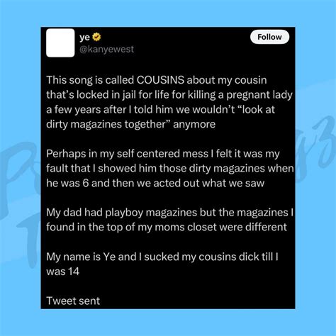 Kanye West's 'COUSIN' Song Reveals Childhood Sexual Acts With Cousin ...