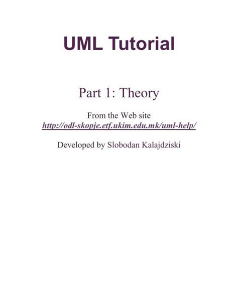 UML Tutorial Video 的图像结果