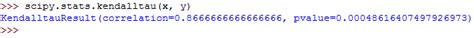 Image result for Python Script to Calculate Kendall Tau