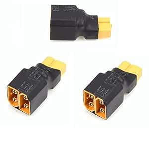 Apex RC Products No Wire XT60 Series Adapter Connector Plug - 3 Pack ...