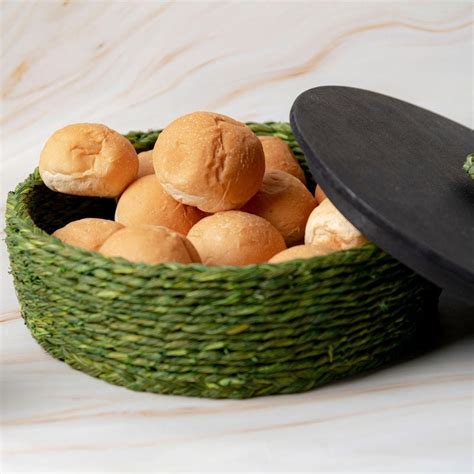 Buy Handmade Sabai Grass Roti Box - Green Online on Brown Living ...
