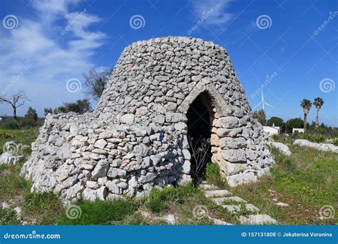 Typical Stone Construction of Apulia Called Trullo Stock Photo - Image ...