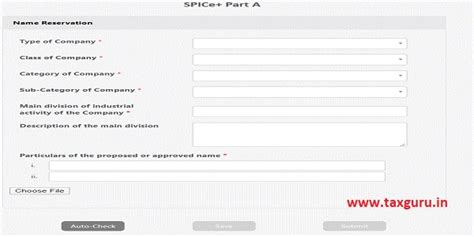 Incorporation of Company through SPICe+ with detailed analysis