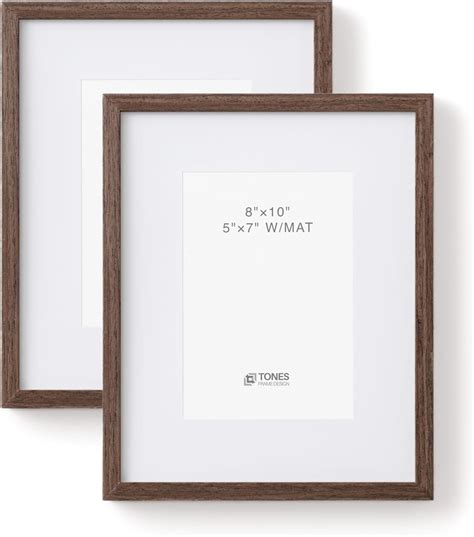 Amazon.com - TONES FRAME DESIGN 8x10 Picture Frame with 5x7 Mat, Set of ...