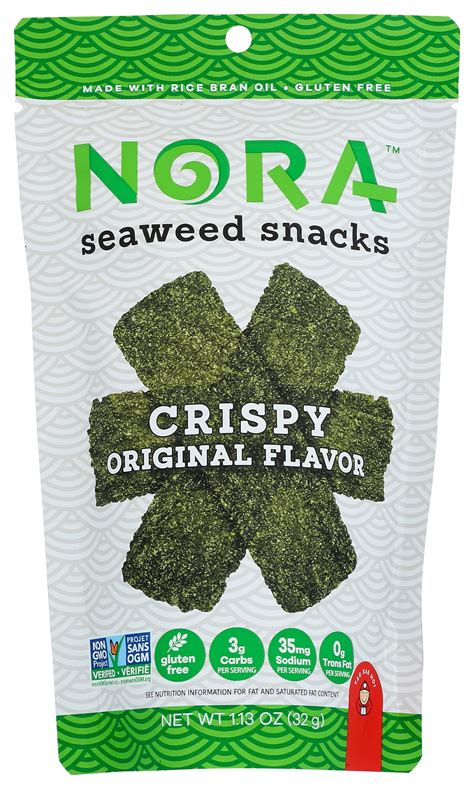 Amazon.com: Nora Snacks Original Flavor Crispy Seaweed Snack, Gluten ...