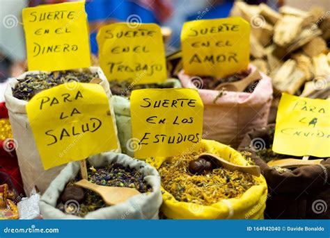 Display of Magic Herbs and Spices and Infusions Bags at Esotiricism ...
