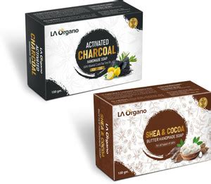 LA Organo Activated Charcoal & Shea Cocoa Butter Natural Handmade Bath ...