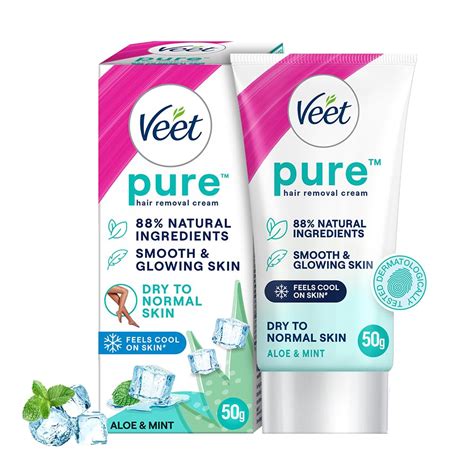Buy Veet Pure Hair Removal Cream for Women For Dry To Normal Skin - 50g ...