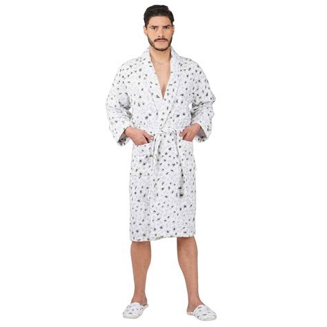 Leopard 500 GSM Premium Cotton Bathrobe for Men – Rangoli