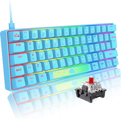 Buy FELICON Portable 60% Mechanical Gaming Keyboard Type C Wired 62 ...