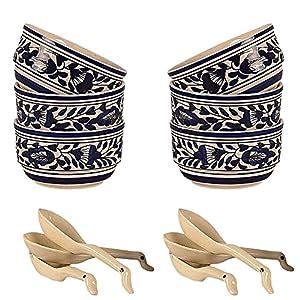 Buy CRAFTGHAR Soup Bowl with Spoon Set of 6 for Dinning & Kitchen, 100% ...