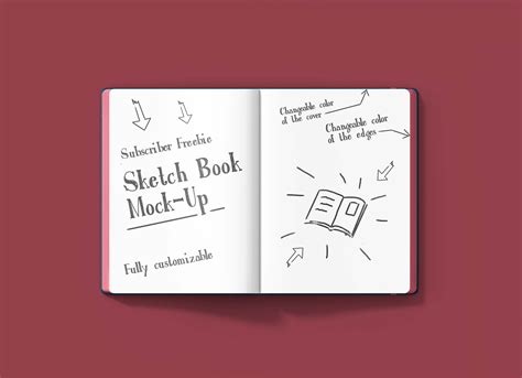 Free Sketchbook Mockup (PSD)