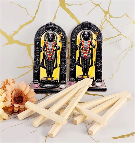 2 Pcs King of Ayodhya Ramji 3D Look PVC cutout Showpiece -Shri Ram Lal ...