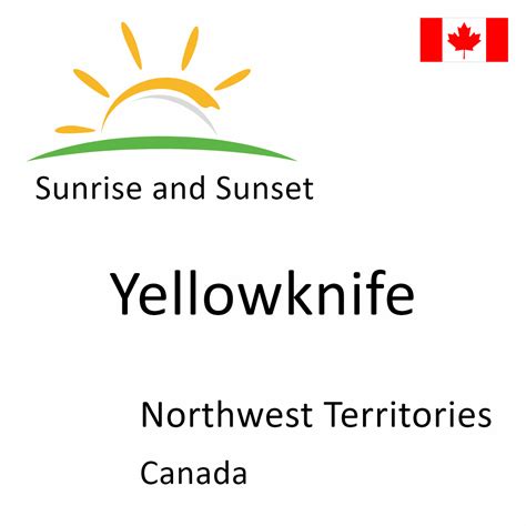 Sunrise and Sunset Times in Yellowknife, Northwest Territories, Canada