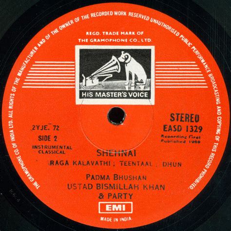 Bismillah Khan - Behag / Kalavathi (Vinyl) | MusicCircle