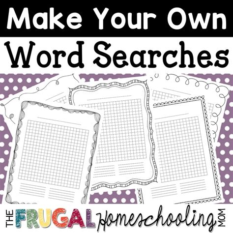 Make Your Own Word Search Puzzles Printable Download - Printable ...