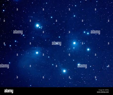 M45 The Pleiades, seven sisters open cluster, constellation Taurus ...